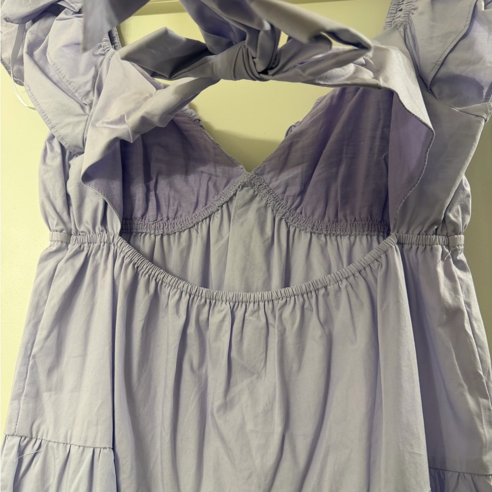 Lilac Ruffle Sleeve Dress - Picture 7 of 9